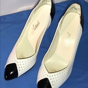 Women’s black and white heels